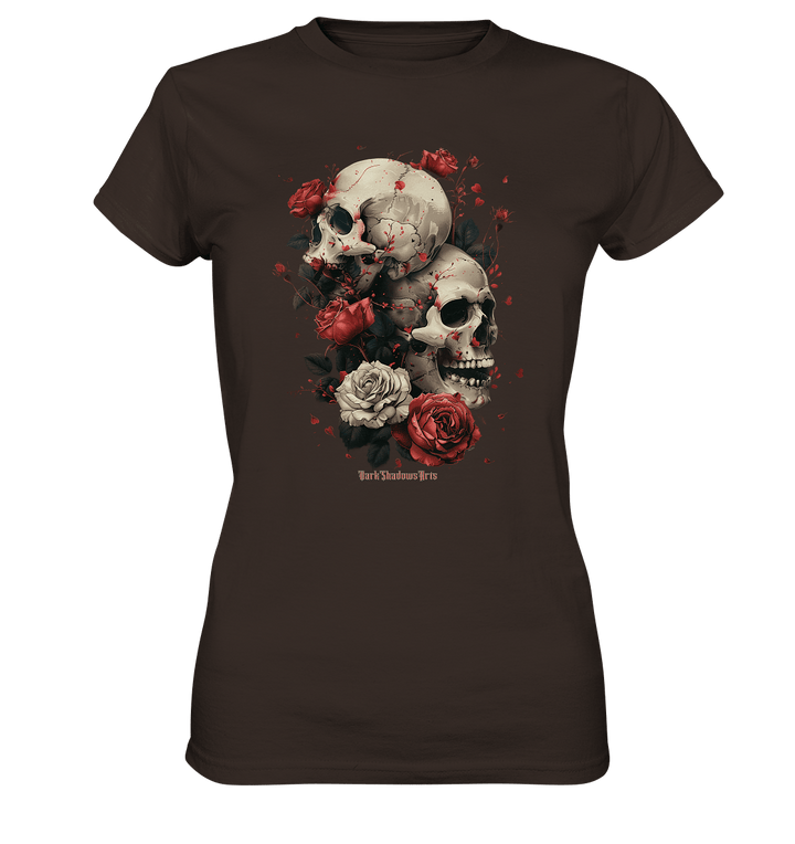 Makabre Eleganz Schädel und Rosen Kunst - Ladies Premium Shirt | Lady - Shirts | Dark Shadows Arts