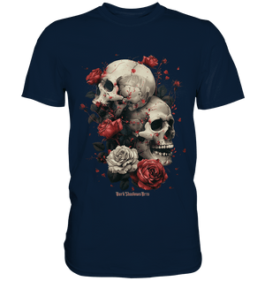 Makabre Eleganz Schädel und Rosen Kunst - Premium Shirt | Unisex - Shirts | Dark Shadows Arts