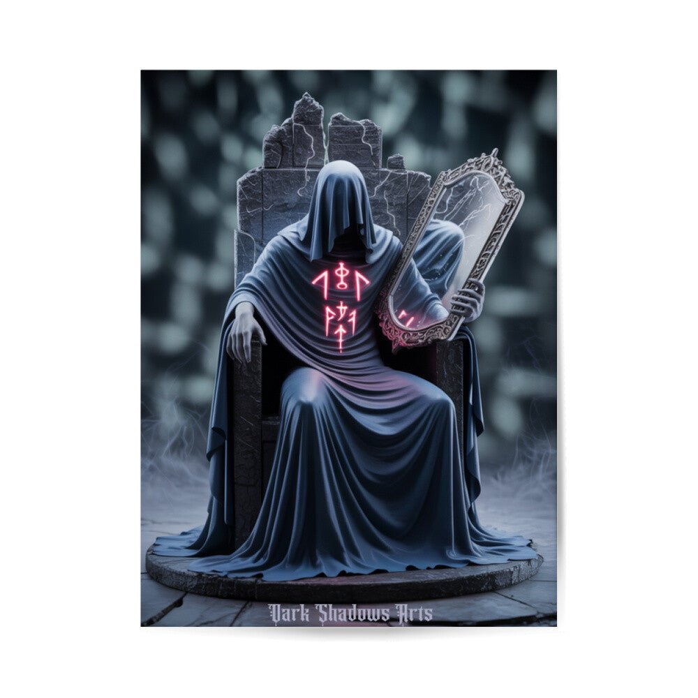 Mirror of Shadows_ Runenlord auf dem Thron - Poster 3:4 | Poster | Dark Shadows Arts