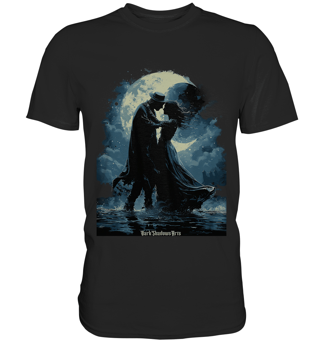 Mondschein Romantik Verliebte Silhouetten - Premium Shirt | Unisex - Shirts | Dark Shadows Arts