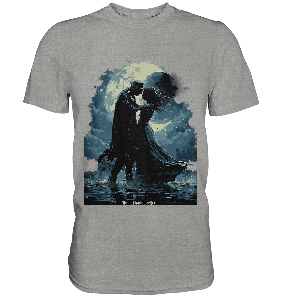 Mondschein Romantik Verliebte Silhouetten - Premium Shirt | Unisex - Shirts | Dark Shadows Arts