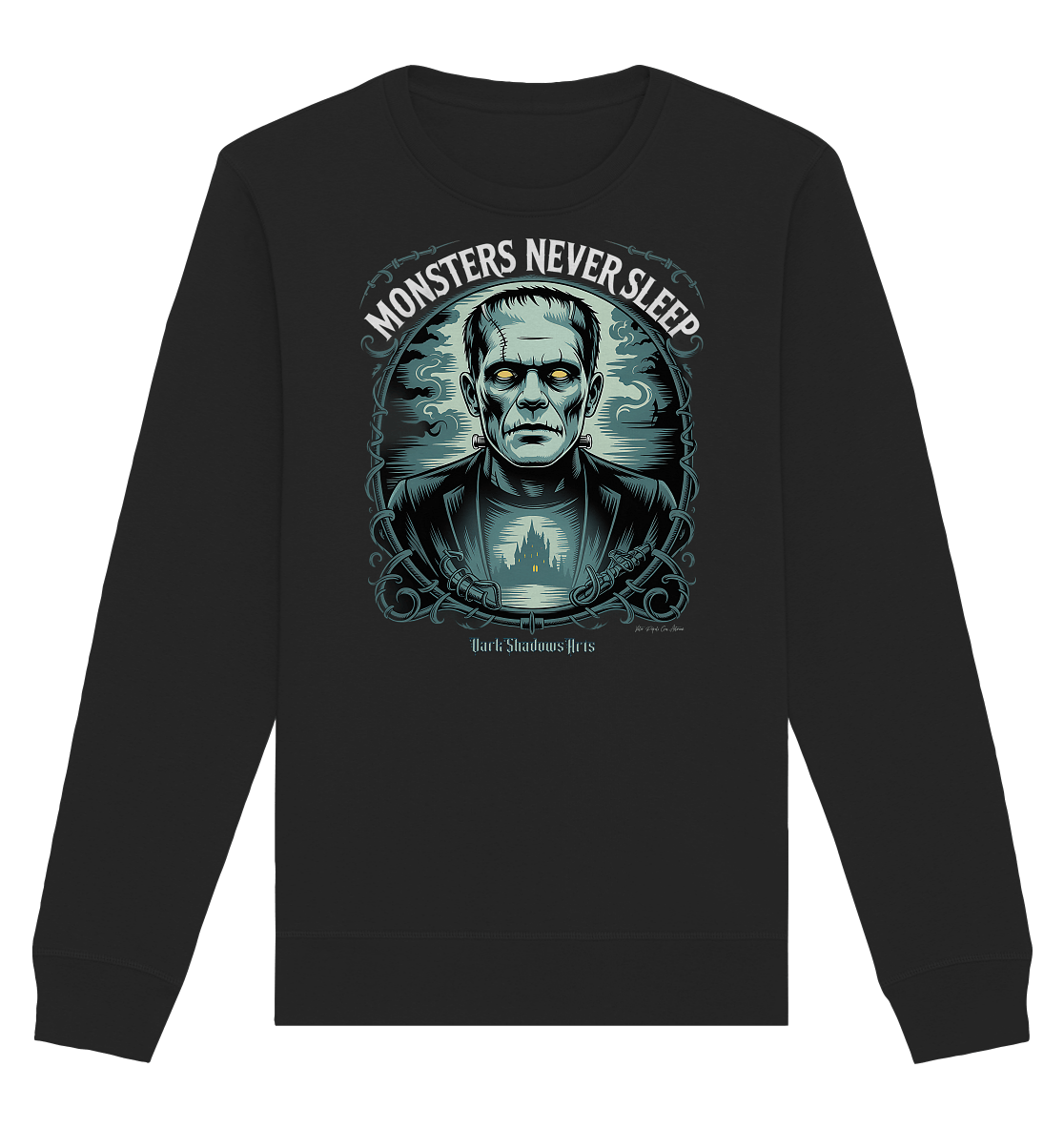 Monsters Never Sleep – Die Ewigkeit der Angst - Organic Basic Unisex Sweatshirt | Sweatshirts | Dark Shadows Arts