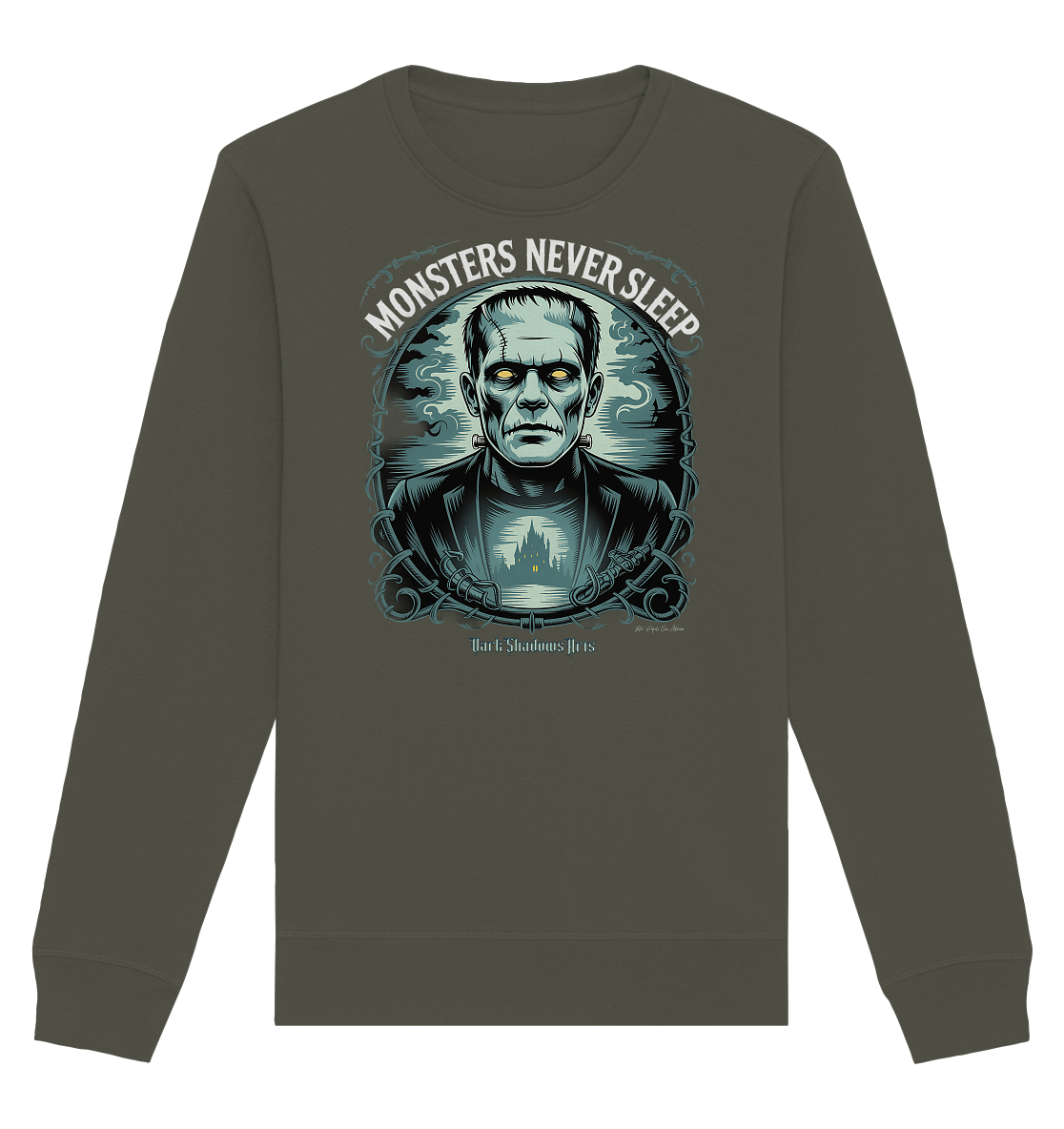Monsters Never Sleep – Die Ewigkeit der Angst - Organic Basic Unisex Sweatshirt | Sweatshirts | Dark Shadows Arts