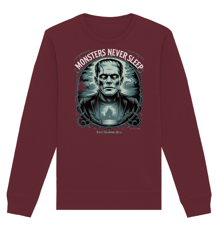 Monsters Never Sleep – Die Ewigkeit der Angst - Organic Basic Unisex Sweatshirt | Sweatshirts | Dark Shadows Arts