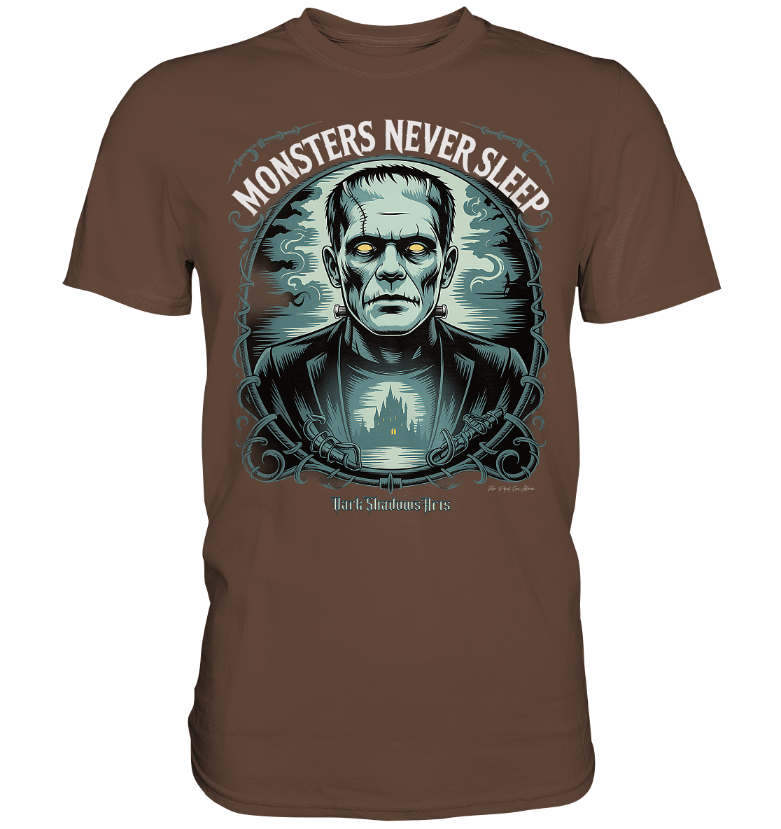 Monsters Never Sleep – Die Ewigkeit der Angst - Premium Shirt | Unisex - Shirts | Dark Shadows Arts