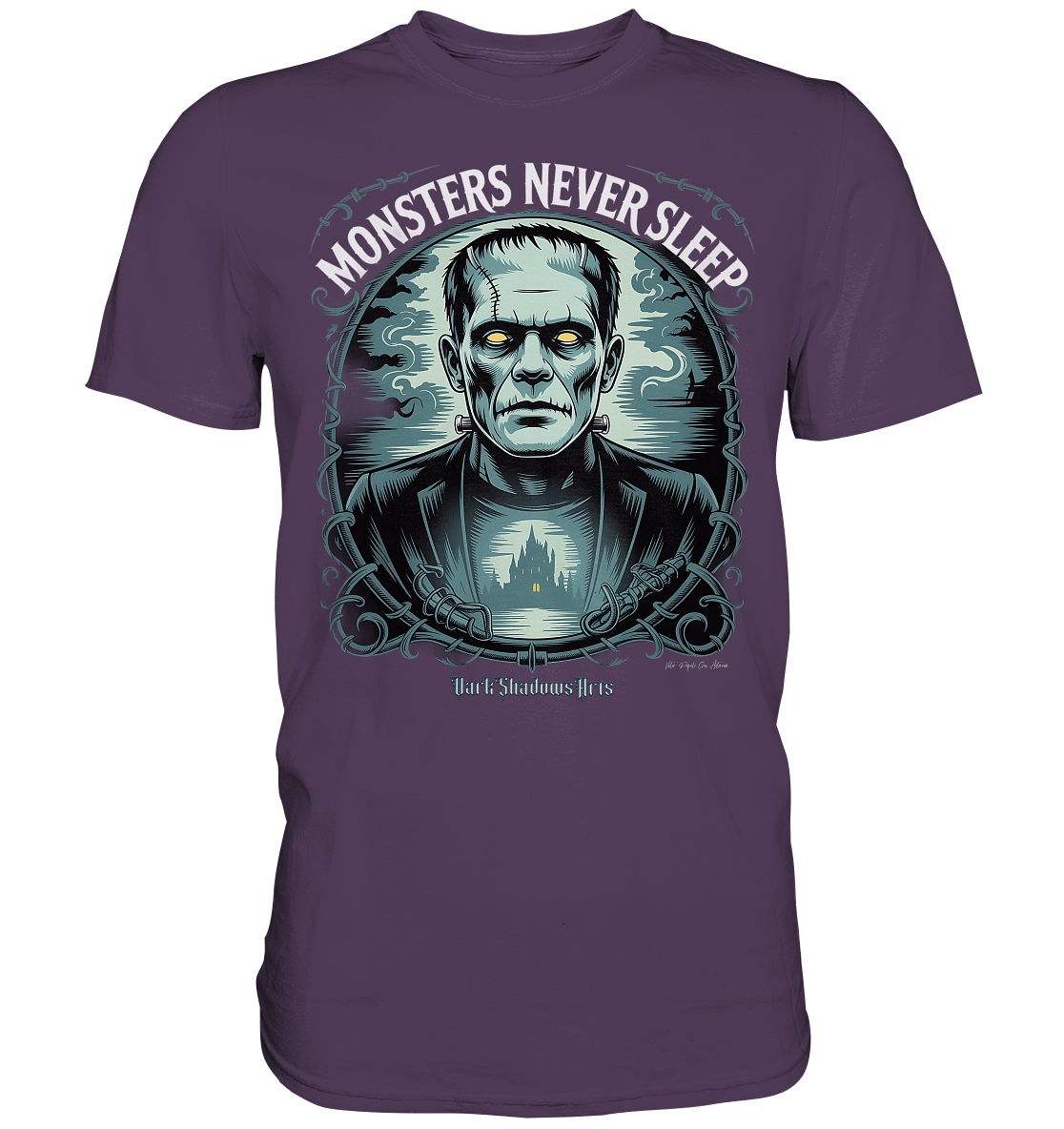 Monsters Never Sleep – Die Ewigkeit der Angst - Premium Shirt | Unisex - Shirts | Dark Shadows Arts