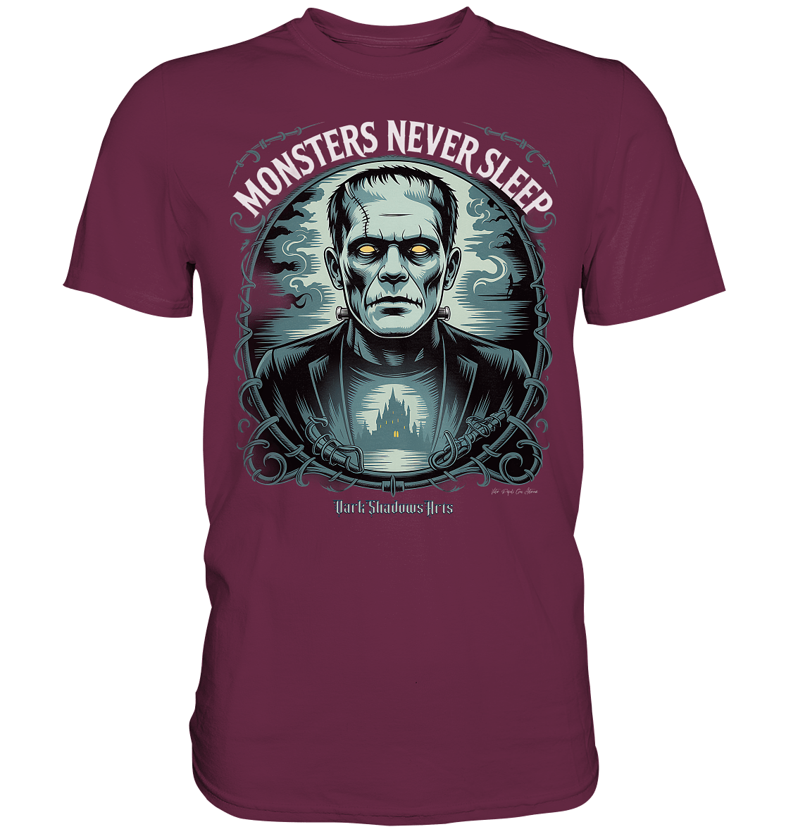 Monsters Never Sleep – Die Ewigkeit der Angst - Premium Shirt | Unisex - Shirts | Dark Shadows Arts