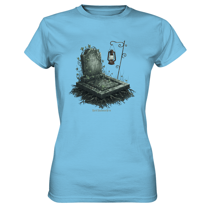 Mystische Grabstein - Illustration mit Laterne und Efeu - Ladies Premium Shirt | Lady - Shirts | Dark Shadows Arts
