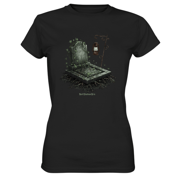 Mystische Grabstein - Illustration mit Laterne und Efeu - Ladies Premium Shirt | Lady - Shirts | Dark Shadows Arts