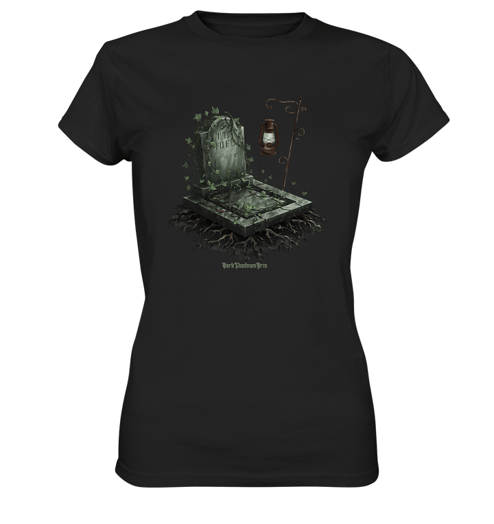 Mystische Grabstein - Illustration mit Laterne und Efeu - Ladies Premium Shirt | Lady - Shirts | Dark Shadows Arts