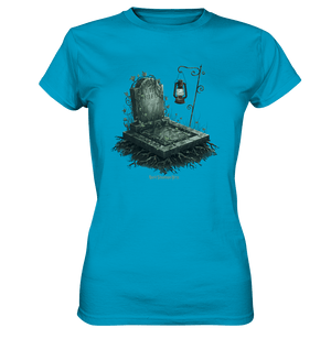 Mystische Grabstein - Illustration mit Laterne und Efeu - Ladies Premium Shirt | Lady - Shirts | Dark Shadows Arts