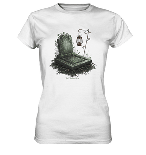 Mystische Grabstein - Illustration mit Laterne und Efeu - Ladies Premium Shirt | Lady - Shirts | Dark Shadows Arts
