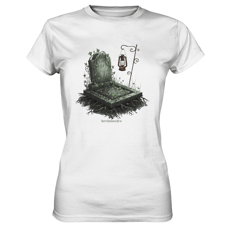 Mystische Grabstein - Illustration mit Laterne und Efeu - Ladies Premium Shirt | Lady - Shirts | Dark Shadows Arts