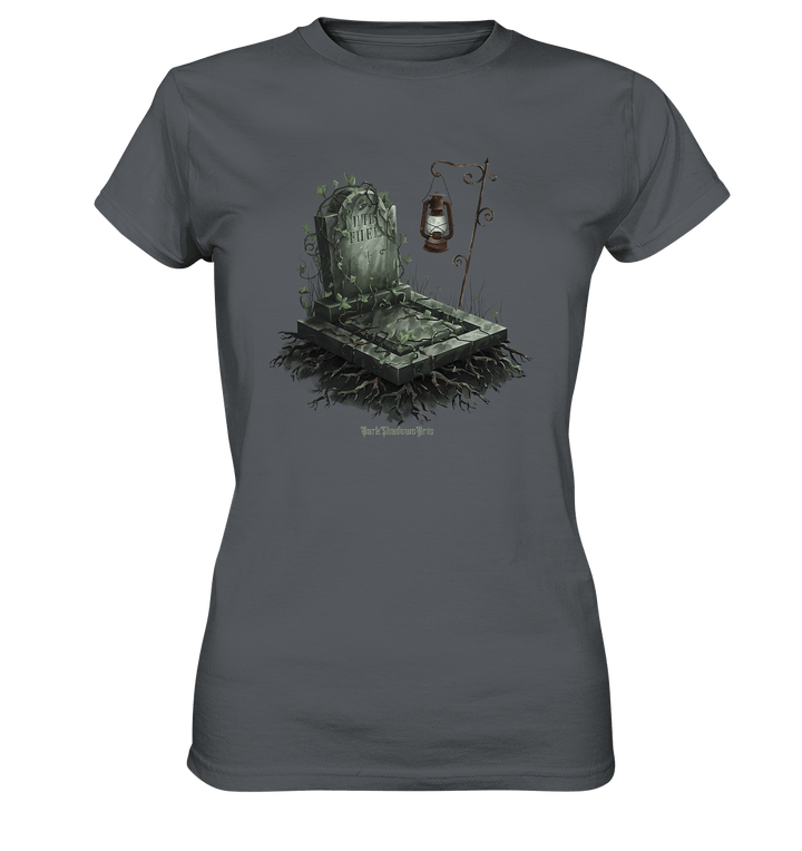 Mystische Grabstein - Illustration mit Laterne und Efeu - Ladies Premium Shirt | Lady - Shirts | Dark Shadows Arts