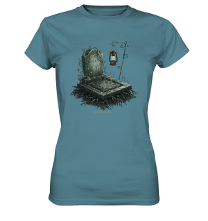 Mystische Grabstein - Illustration mit Laterne und Efeu - Ladies Premium Shirt | Lady - Shirts | Dark Shadows Arts