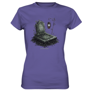 Mystische Grabstein - Illustration mit Laterne und Efeu - Ladies Premium Shirt | Lady - Shirts | Dark Shadows Arts