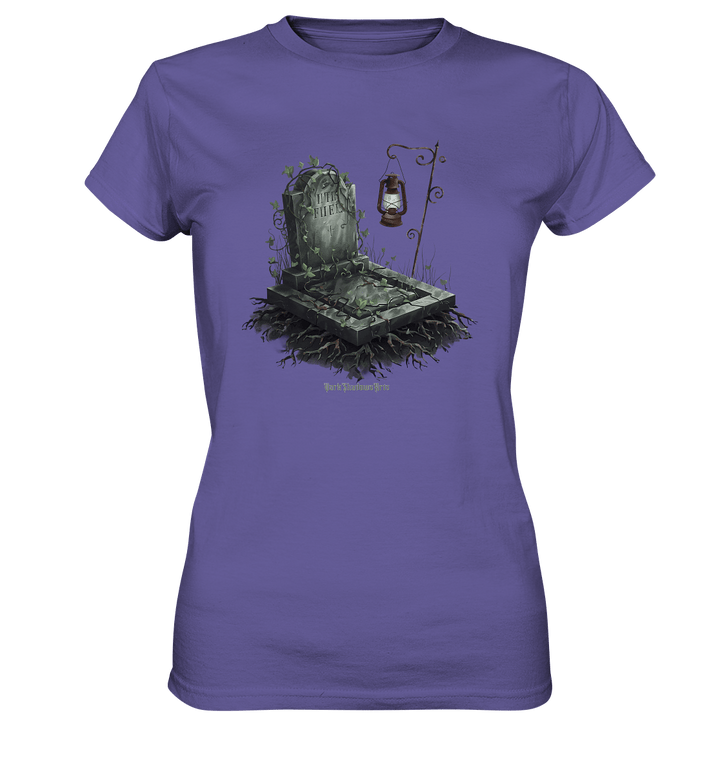 Mystische Grabstein - Illustration mit Laterne und Efeu - Ladies Premium Shirt | Lady - Shirts | Dark Shadows Arts
