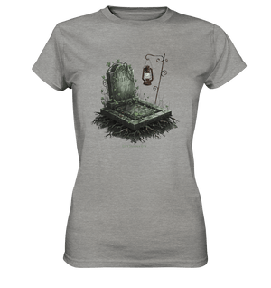 Mystische Grabstein - Illustration mit Laterne und Efeu - Ladies Premium Shirt | Lady - Shirts | Dark Shadows Arts
