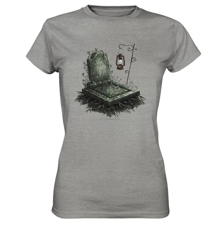 Mystische Grabstein - Illustration mit Laterne und Efeu - Ladies Premium Shirt | Lady - Shirts | Dark Shadows Arts