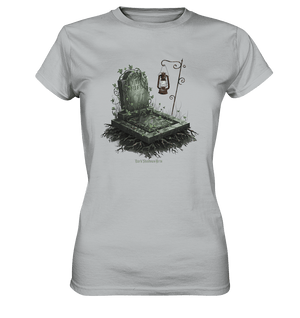 Mystische Grabstein - Illustration mit Laterne und Efeu - Ladies Premium Shirt | Lady - Shirts | Dark Shadows Arts