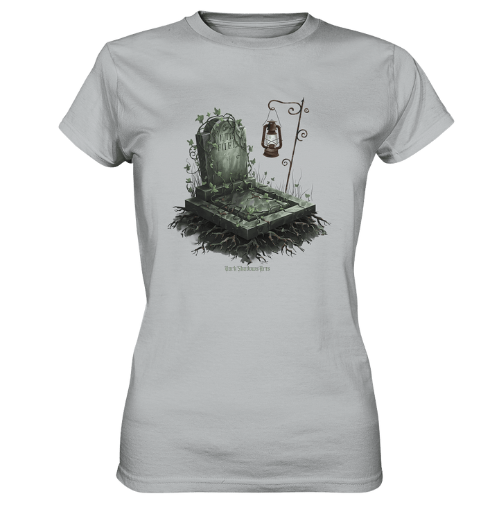 Mystische Grabstein - Illustration mit Laterne und Efeu - Ladies Premium Shirt | Lady - Shirts | Dark Shadows Arts