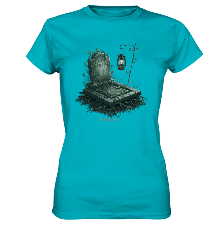 Mystische Grabstein - Illustration mit Laterne und Efeu - Ladies Premium Shirt | Lady - Shirts | Dark Shadows Arts