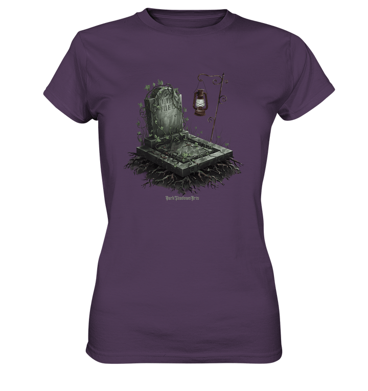 Mystische Grabstein - Illustration mit Laterne und Efeu - Ladies Premium Shirt | Lady - Shirts | Dark Shadows Arts