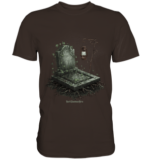 Mystische Grabstein - Illustration mit Laterne und Efeu - Premium Shirt | Unisex - Shirts | Dark Shadows Arts