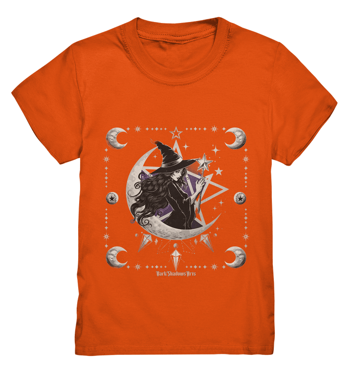 Mystische Hexe im Halbmond Magische Sternennacht - Kids Premium Shirt | Kids & Babys | Dark Shadows Arts