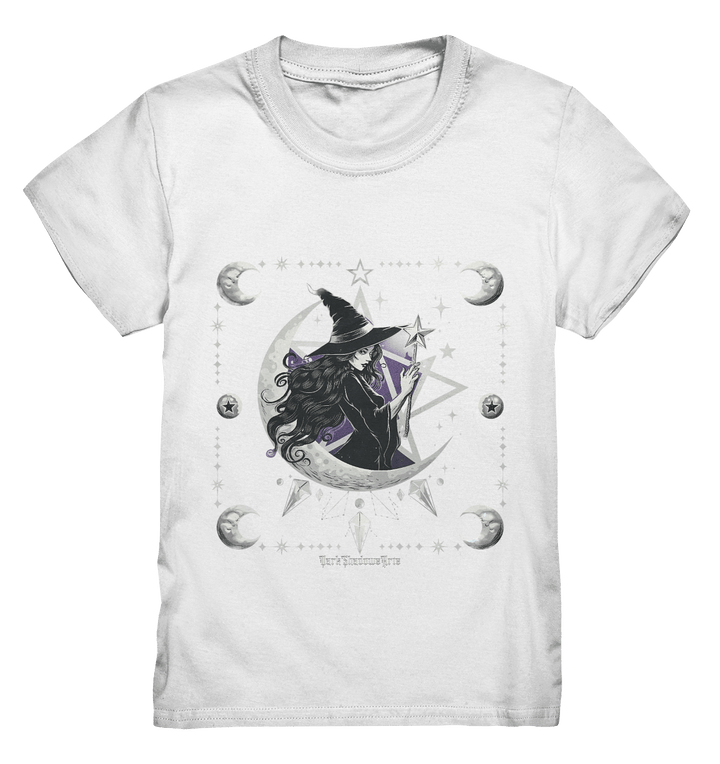 Mystische Hexe im Halbmond Magische Sternennacht - Kids Premium Shirt | Kids & Babys | Dark Shadows Arts