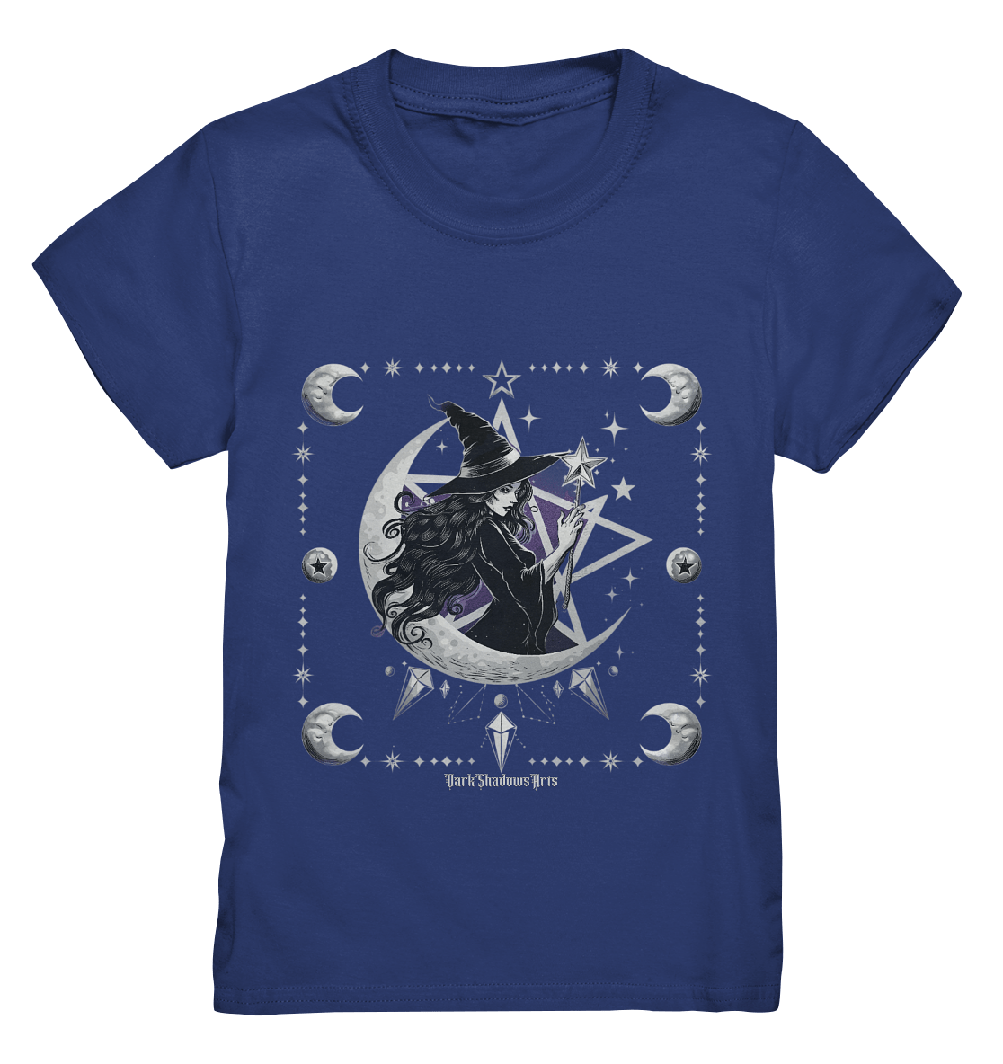 Mystische Hexe im Halbmond Magische Sternennacht - Kids Premium Shirt | Kids & Babys | Dark Shadows Arts