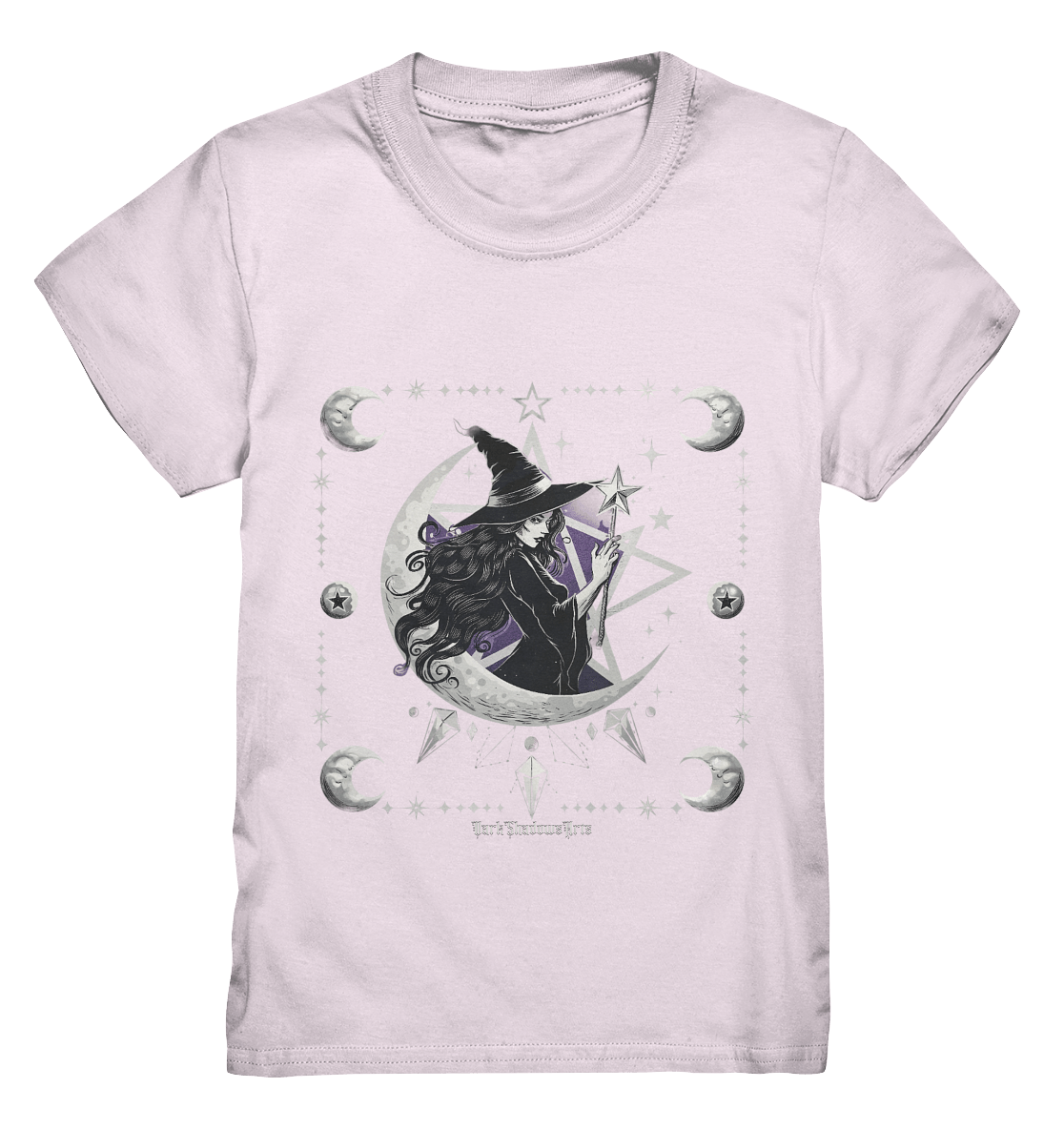 Mystische Hexe im Halbmond Magische Sternennacht - Kids Premium Shirt | Kids & Babys | Dark Shadows Arts