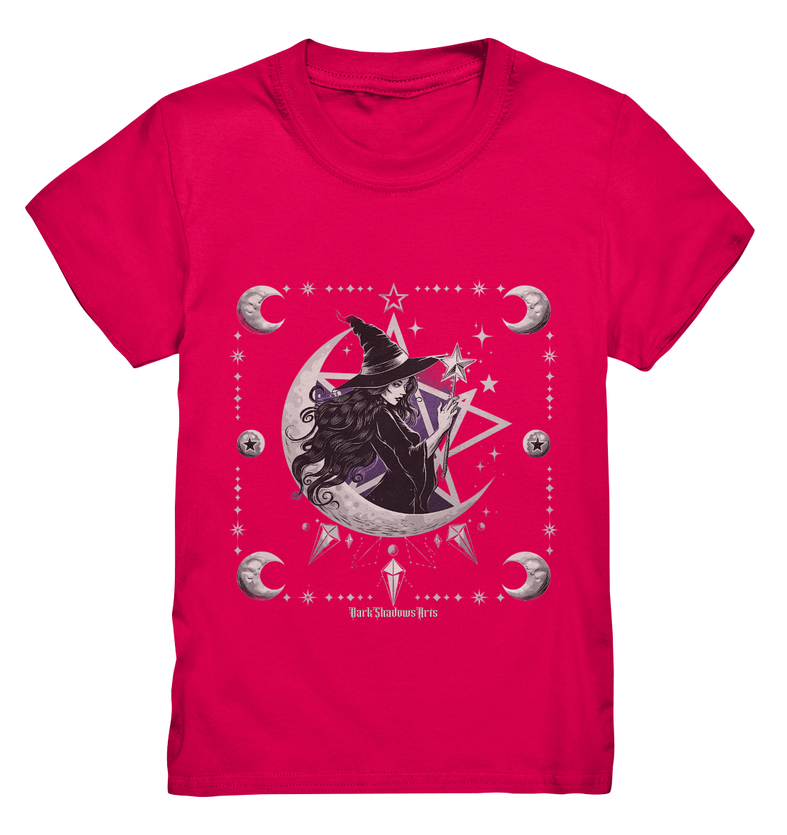 Mystische Hexe im Halbmond Magische Sternennacht - Kids Premium Shirt | Kids & Babys | Dark Shadows Arts