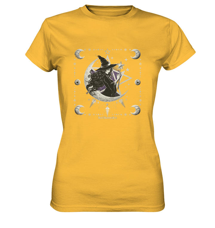 Mystische Hexe im Halbmond Magische Sternennacht - Ladies Premium Shirt | Lady - Shirts | Dark Shadows Arts