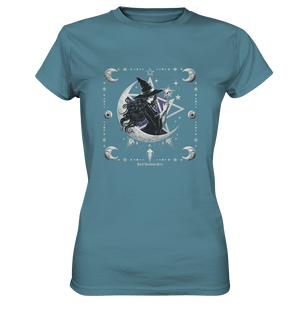 Mystische Hexe im Halbmond Magische Sternennacht - Ladies Premium Shirt | Lady - Shirts | Dark Shadows Arts