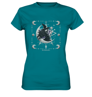 Mystische Hexe im Halbmond Magische Sternennacht - Ladies Premium Shirt | Lady - Shirts | Dark Shadows Arts