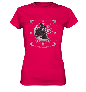 Mystische Hexe im Halbmond Magische Sternennacht - Ladies Premium Shirt | Lady - Shirts | Dark Shadows Arts