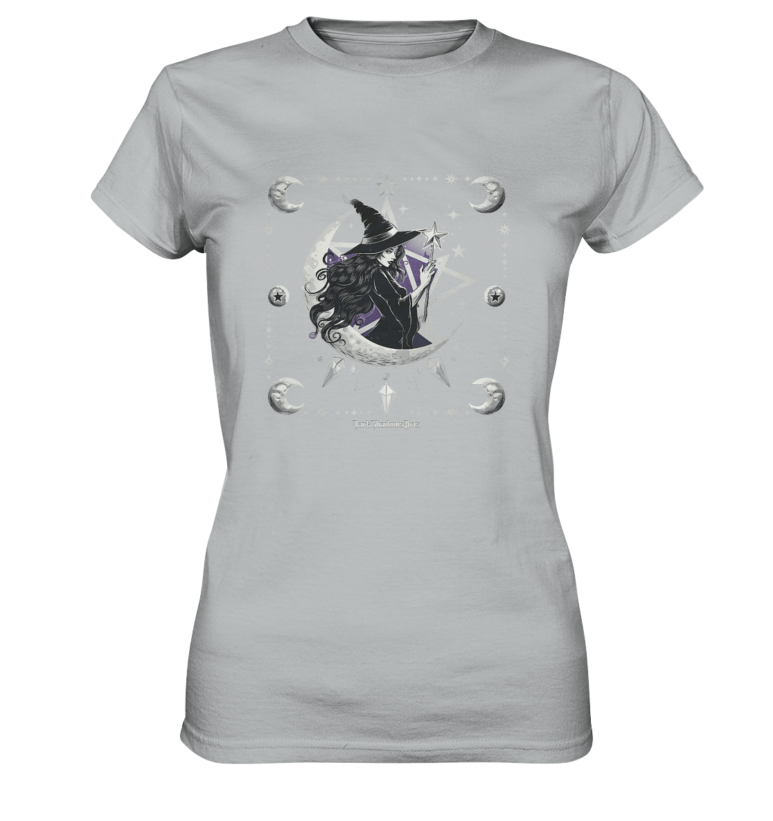 Mystische Hexe im Halbmond Magische Sternennacht - Ladies Premium Shirt | Lady - Shirts | Dark Shadows Arts
