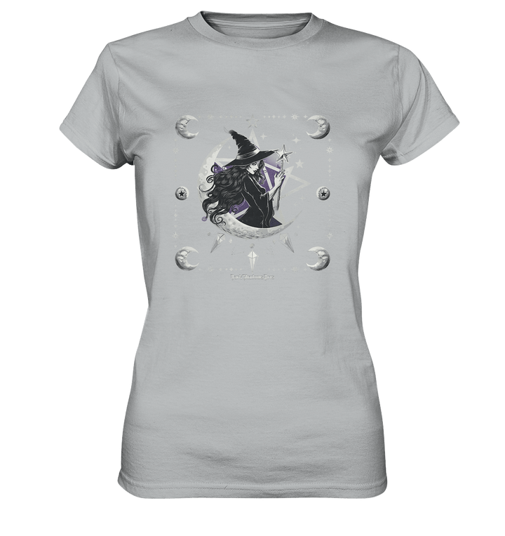 Mystische Hexe im Halbmond Magische Sternennacht - Ladies Premium Shirt | Lady - Shirts | Dark Shadows Arts