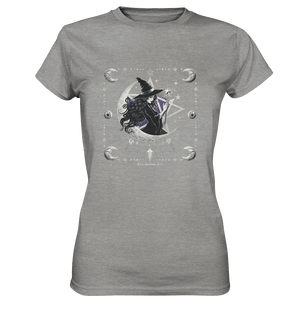 Mystische Hexe im Halbmond Magische Sternennacht - Ladies Premium Shirt | Lady - Shirts | Dark Shadows Arts