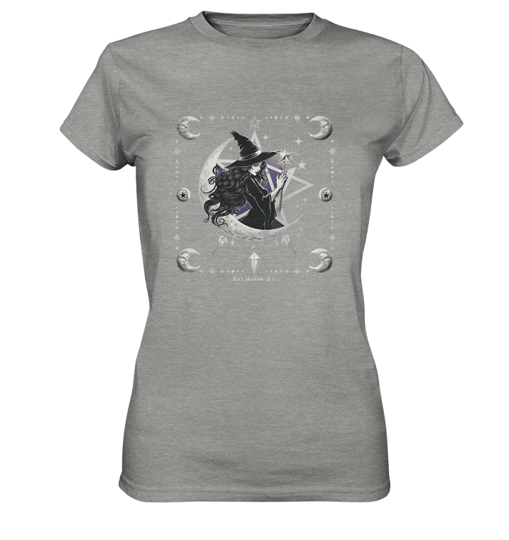 Mystische Hexe im Halbmond Magische Sternennacht - Ladies Premium Shirt | Lady - Shirts | Dark Shadows Arts