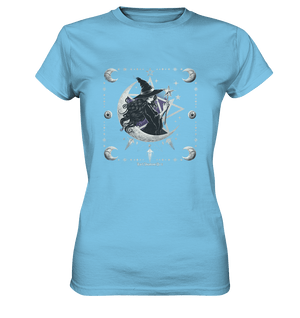 Mystische Hexe im Halbmond Magische Sternennacht - Ladies Premium Shirt | Lady - Shirts | Dark Shadows Arts