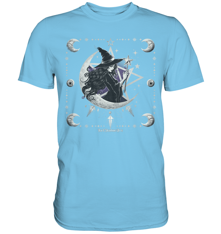Mystische Hexe im Halbmond Magische Sternennacht - Premium Shirt | Unisex - Shirts | Dark Shadows Arts
