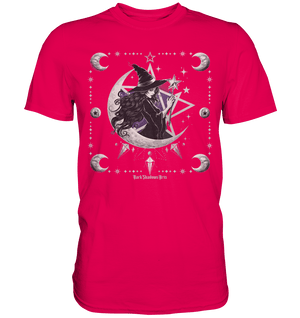 Mystische Hexe im Halbmond Magische Sternennacht - Premium Shirt | Unisex - Shirts | Dark Shadows Arts