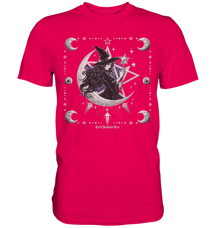 Mystische Hexe im Halbmond Magische Sternennacht - Premium Shirt | Unisex - Shirts | Dark Shadows Arts