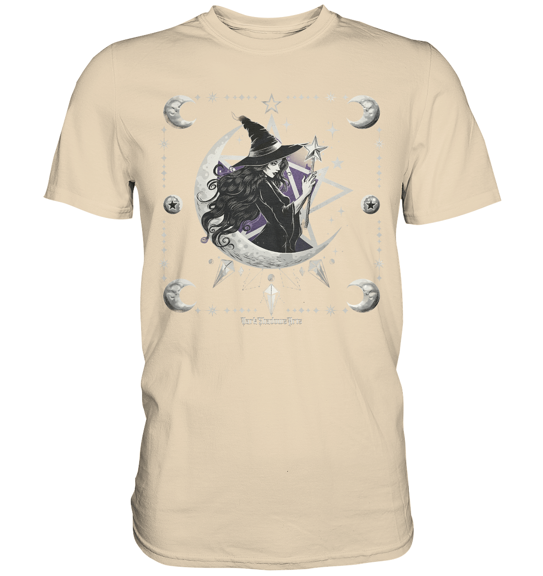 Mystische Hexe im Halbmond Magische Sternennacht - Premium Shirt | Unisex - Shirts | Dark Shadows Arts