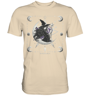 Mystische Hexe im Halbmond Magische Sternennacht - Premium Shirt | Unisex - Shirts | Dark Shadows Arts