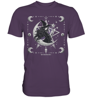 Mystische Hexe im Halbmond Magische Sternennacht - Premium Shirt | Unisex - Shirts | Dark Shadows Arts