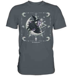 Mystische Hexe im Halbmond Magische Sternennacht - Premium Shirt | Unisex - Shirts | Dark Shadows Arts