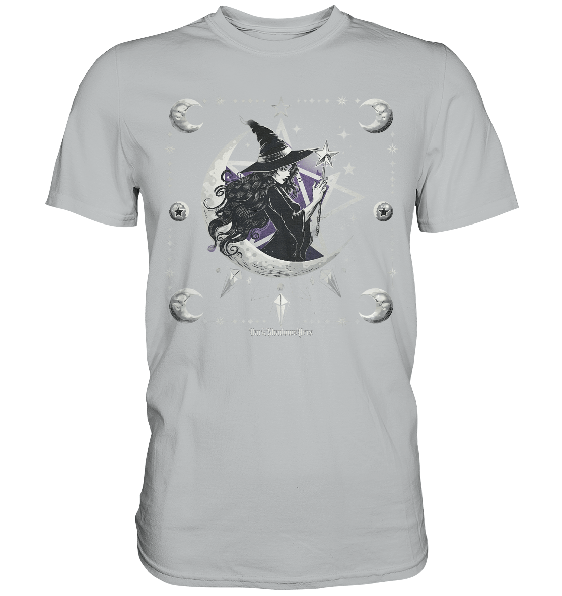 Mystische Hexe im Halbmond Magische Sternennacht - Premium Shirt | Unisex - Shirts | Dark Shadows Arts